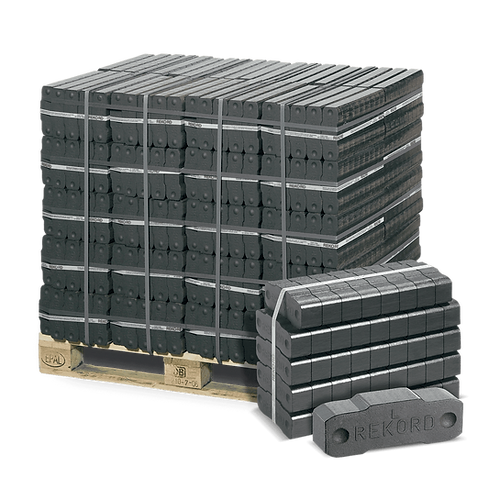 Rekord Braunkohlebriketts 25kg | 1000kg Palette